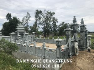 Tổng quan khu lăng mộ đá xanh rêu cao cấp tại Nghệ An do Nghệ nhân trẻ Quang Trung thiết kế và xây dựng